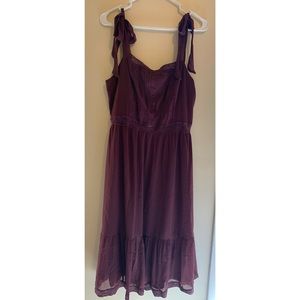 Abercrombie & Fitch Maroon Midi Dress